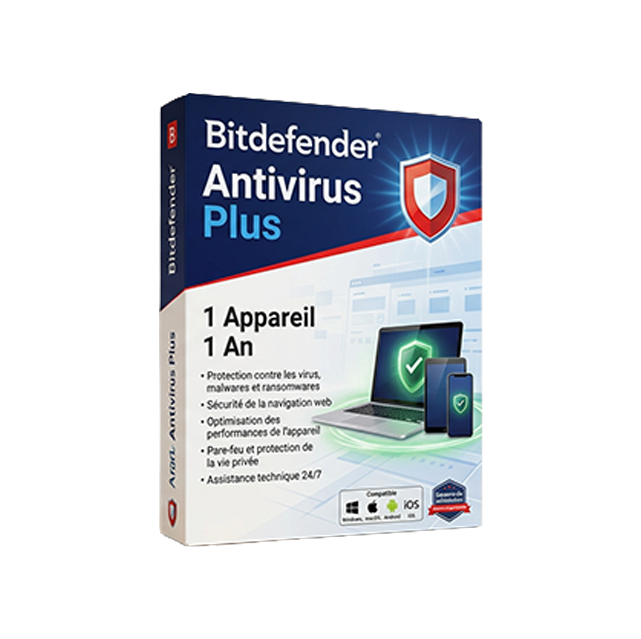Bitdefender Antivirus Plus - 1 appareil 1an