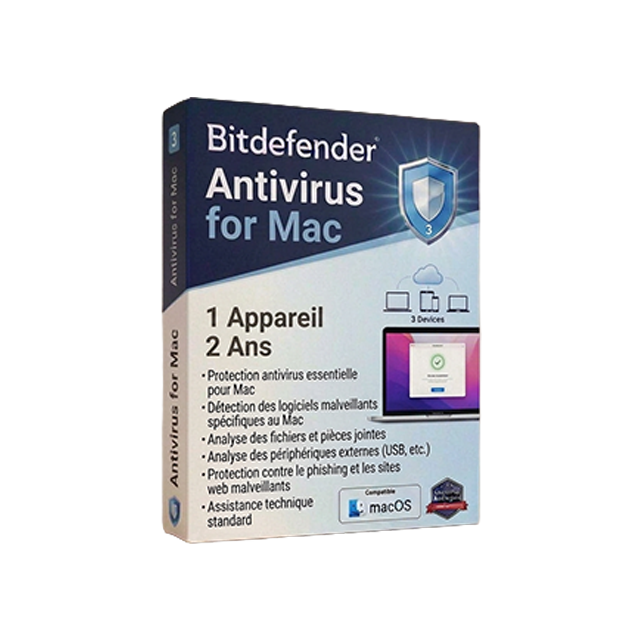 Bitdefender Antivirus for Mac - 1 appareil (2ans)