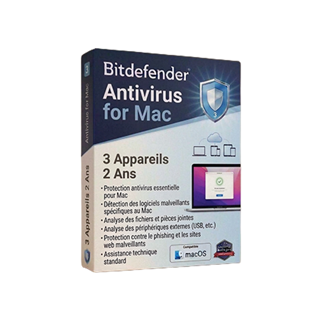 Bitdefender Antivirus for Mac - 3 appareils (2ans)