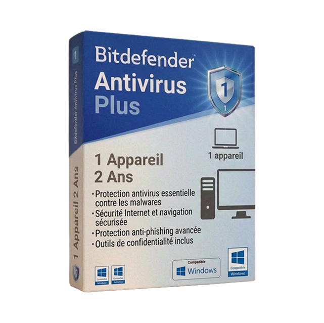Bitdefender Antivirus Plus - 1 appareil (2ans)