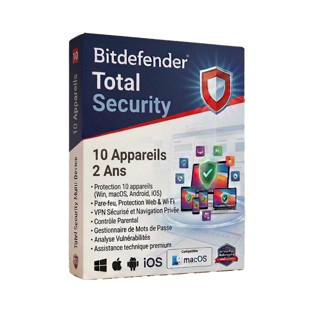 Bitdefender Total Security 10 appareils (2ans)