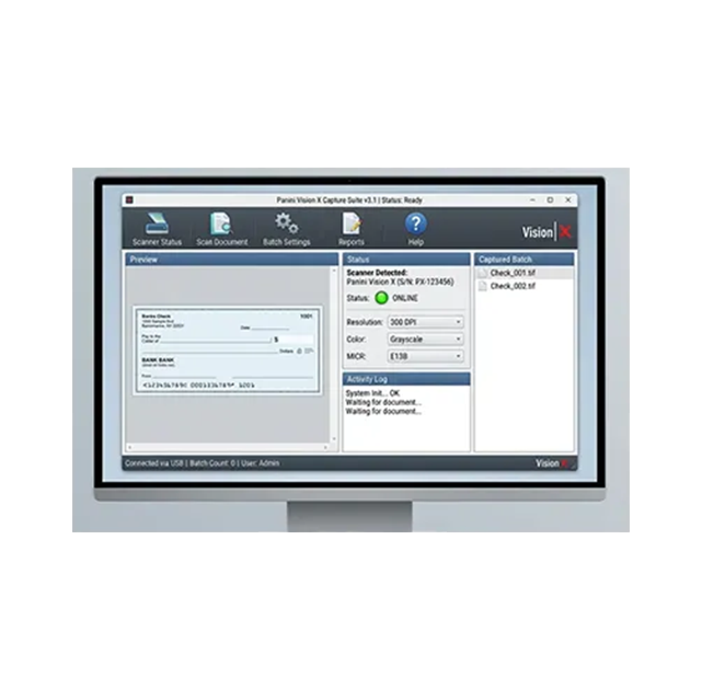 Logiciel de traitement de chèques Check Manager PANINI VISION X