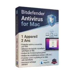 Bitdefender Antivirus for Mac (1 appareil, 2 ans)