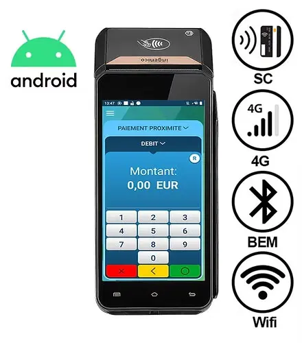 [DX8000 4G + base WIFI] TPE Ingenico AXIUM DX8000 4G Wifi Bluetooth Caméra + Base Wifi/IP