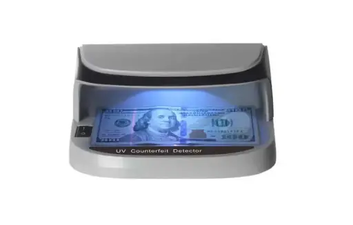 Détecteur de faux billets, de chèques, de passeports, de billets de banque, à lumière UV et filigrane